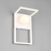 LED-væglampe Arola, hvid mat, bredde 17 cm, metal