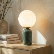 Lindby bordlampe Lennes x Eva Söllner, grøn, marmor, Ø 20 cm