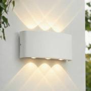 Lindby udendørs LED-væglampe Ithan, 3 lyskilder, hvid, 17 cm