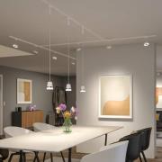 Paulmann URail LED-spot Circle, 3-trins dæmpning, 4.000 K, signalhvid