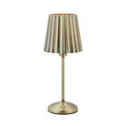 Bordlampe Celia, antik messing, dæmpbar, E14, opladestation