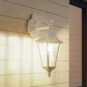 Udendørs væglampe Navedo, hvid, højde 47 cm, metal, nedadrettet