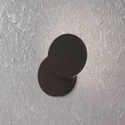Udendørs LED-væglampe Pedersano, sort, Ø 14 cm, metal