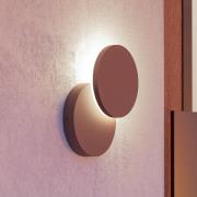 udendørs LED-væglampe Pedersano, rustfarvet, Ø 14 cm metal