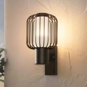 Udendørs væglampe Ravello, sort, højde 27 cm, metal