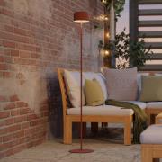 Solar-LED-terrasse lampe orangefarvet højde 120 cm