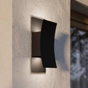 Verdolino udendørs LED-væglampe, sort, højde 28 cm, metal