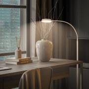 LED-gulvlampe Megg, beige, metal, 3.000 K, touchdimmer
