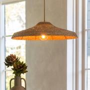 GOOD & MOJO Hængelampe Santorini, Ø60cm, natur, tang, E27