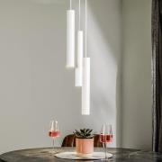 Hængelampe Eye, 3 lyskilder, rund, hvid