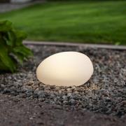 LED-solcellelampe GLOBY, hvid, 24,5 cm, plast, IP44