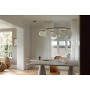 Nuura lysekrone Miira 8 oval, messing/opal, 8 lyskilder.