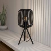 Bordlampe Romazzina, sort, højde 44 cm, metal, E27