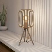 Bordlampe Romazzina, beige, højde 44 cm, metal, E27