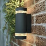 Udendørs væglampe FOCUS ROUND, mørkegrå, 24 cm, 2 x GU10 IP44