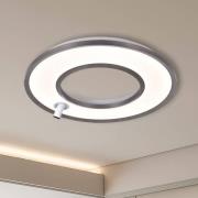LED-loftlampe Valeria, børstet grå, Ø 60 cm, metal