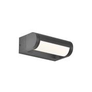 Udendørs LED-væglampe Randal, mørkegrå, bredde 17 cm, metal
