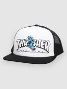 Santa Cruz X Thrasher Screaming Logo Mesh Trucker Kasket sort