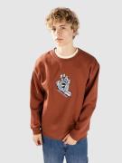 Santa Cruz Screaming Scratched Hand Strip Sweater brun