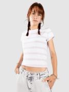 Urban Classics Stripe Cropped T-shirt hvid
