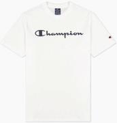 Champion Script Logo Crewneck Tshirt Herrer Kortærmet Tshirts Hvid Xxx...