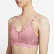 Nike Indy Vneck Light Support Sports Bh Damer Tøj Pink Xs