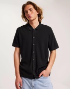 Jack & Jones Jorfaro Sodra Knit Ss Polo Kortærmede skjorter Black