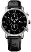 Tommy Hilfiger Herreur 1791401 Sort/Læder Ø44 mm