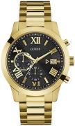 Guess Herreur W0668G8 Atlas Sort/Gul guldtonet stål Ø45 mm