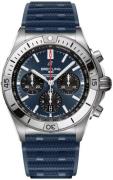 Breitling Herreur AB0134101C1S1 Chronomat B01 42 Blå/Gummi Ø42 mm