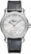 Chopard Dameur 278559-3003 Happy Sport Sølvfarvet/Læder Ø36 mm