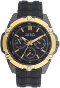 Guess Herreur W1302G2 Sort/Gummi Ø47 mm