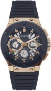 Guess Herreur GW0487G4 Circuit Sort/Gummi Ø44 mm