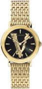 Versace Dameur VERI00820 Virtus Sort/Gul guldtonet stål Ø36 mm