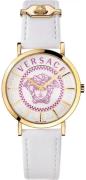 Versace Dameur VEK400321 Sølvfarvet/Læder Ø36 mm