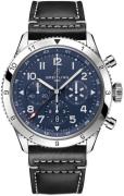 Breitling Herreur AB04451A1C1X1 Super Avi B04 Chronograph Blå/Læder