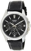 Casio Herreur MTP-1375L-1AVDF Classic Sort/Læder Ø42 mm