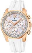 Festina Dameur F20611-1 Boyfriend Hvid/Gummi Ø38.1 mm