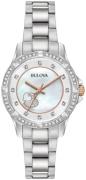 Bulova Dameur 98L232 Crystal Hvid/Stål Ø30 mm