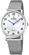 Festina Herreur F20014-5 Swiss Made Hvid/Stål Ø39 mm