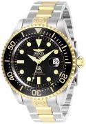 Invicta Herreur 27614 Pro Diver Sort/Gul guldtonet stål Ø47 mm