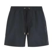 Navy Blue Polyester Swimming Shorts