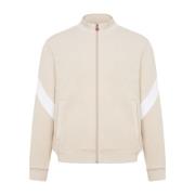 Beige Fleece Zip-gennem Jakke