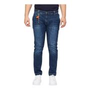 Slim-Fit Chino-Style Jeans med Stilfuld Applikation