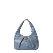 Luksus Håndtaske - Medium Hobo Stil i Blå Portofino