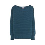 Organisk bomuldsbådhals sweater