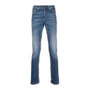 Slim-Fit Whiskered Jeans Opgrader Samling