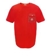 Rød Lomme T-Shirt