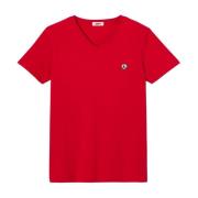 Bomuld Basis T-shirt - Rød Kollektion