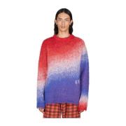 Gradient Fuzzy-Knit Sweater